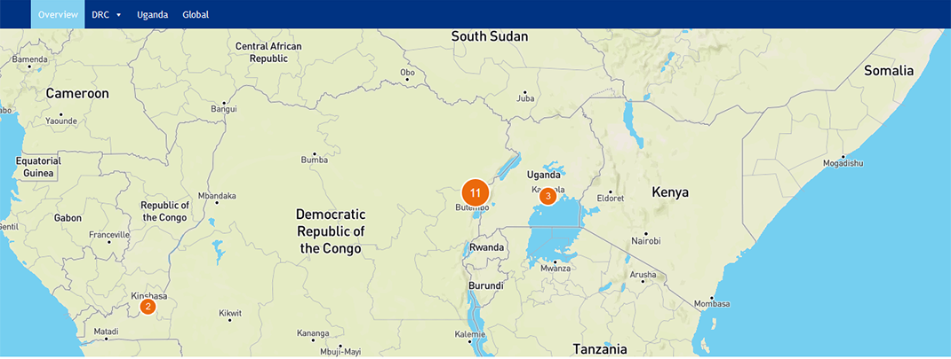 Ebola Map on Social Science Research